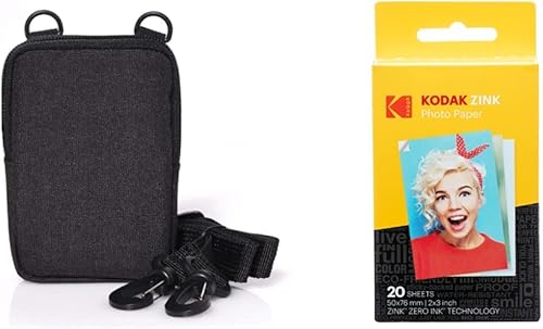 Zink Paquete de funda para cámara Kodak Instant Print + papel fotográfico premium (20 hojas)