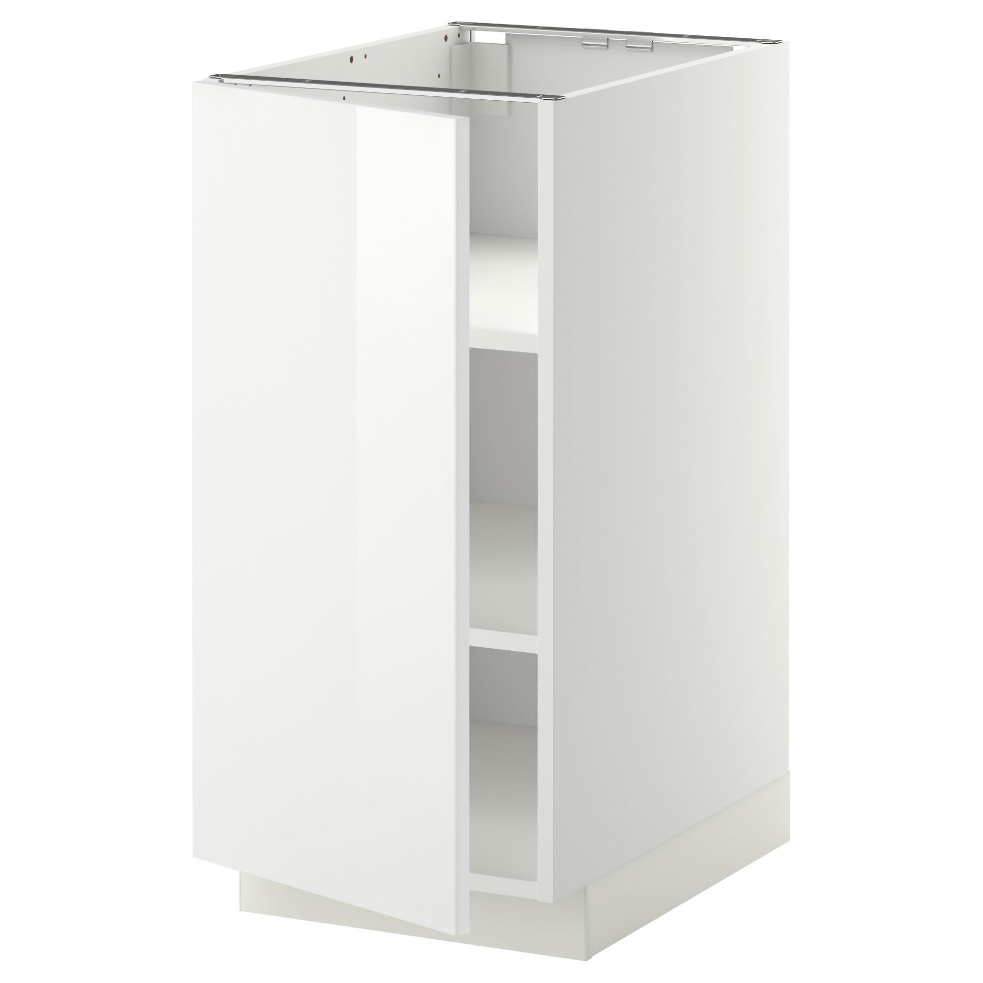 Meuble bas METOD étagères blanc brillant Ringhult compact et robuste 40x60