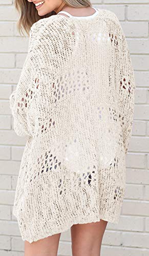 Lightweight Summer Cardigan for Women Spring Netted Crochet Cardigans Sweaters3