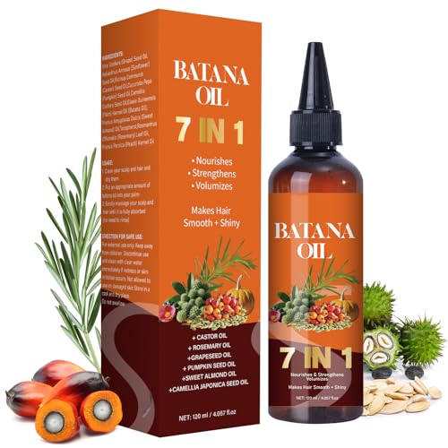 Aceite de Batana para Cabello, Aceite de Batana 100% Natural, Estimula el Crecimiento del Cabello, Previene la Caída y Rotura del Cabello, para Hombres Mujeres, 120ml