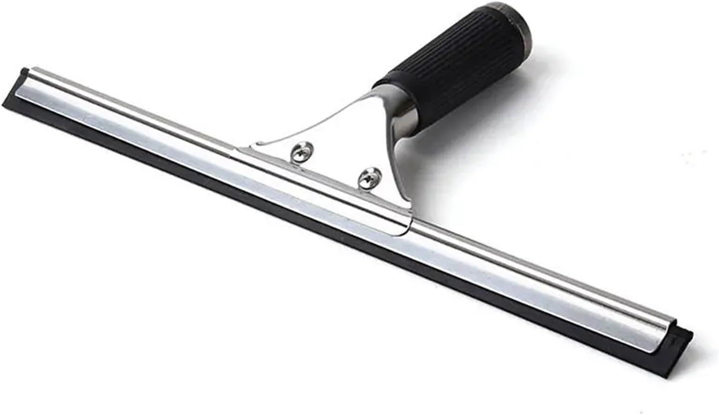 Glass Scraping Artifact Window Brush Cleaning Wiper Single-Sided Floor Squeegee(Black 35cm)