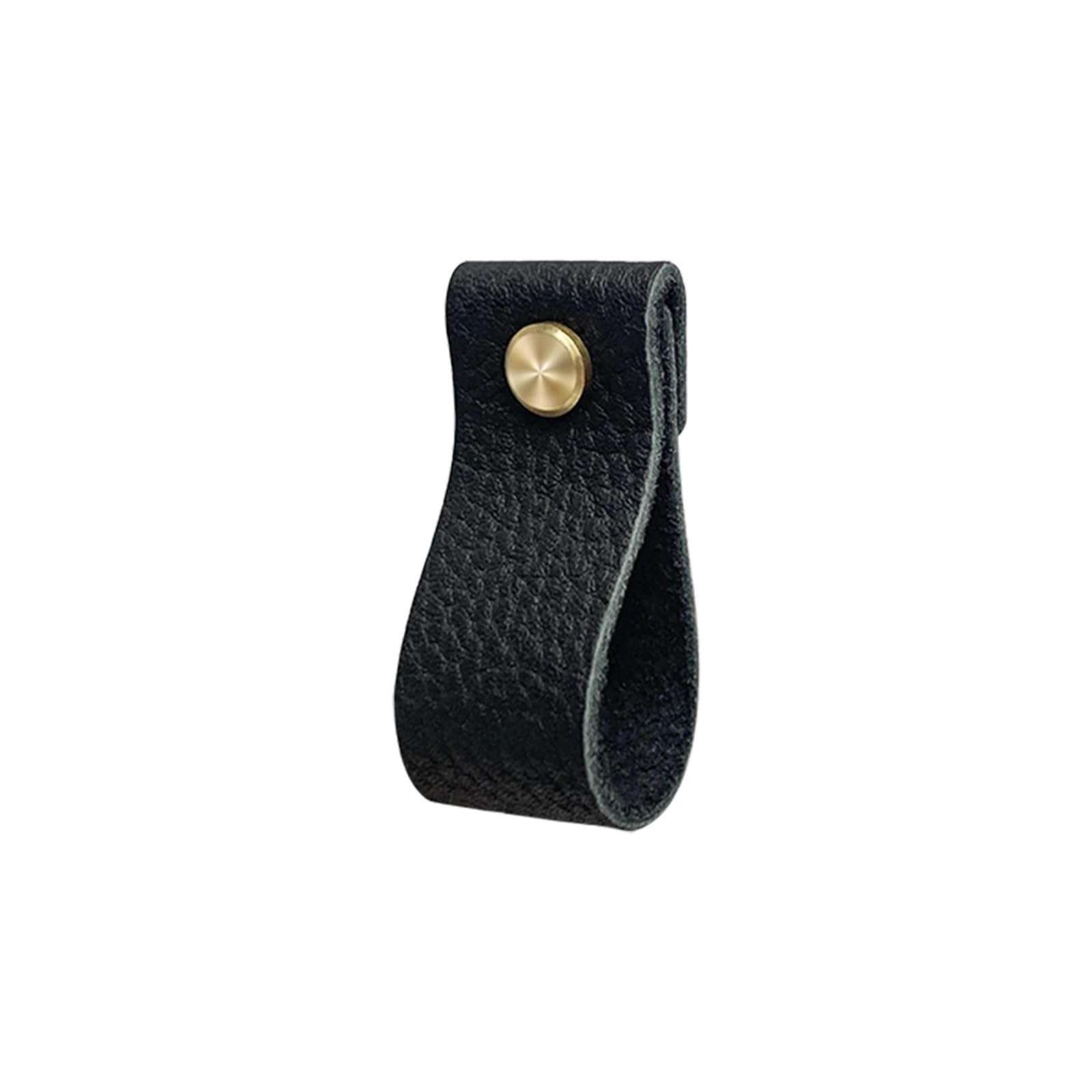 Cqahdsevf Black Leather Drawer Pulls, Leather Drawer Knobs Multicolor Brass(Black)