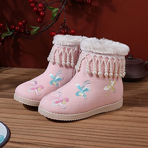 MATERUIEYES Little Pearl Pendant Embroidery Shoes Chinese Style Girls' Shoes2