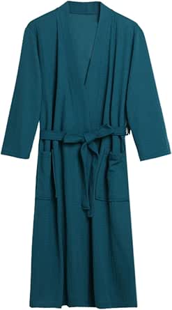 PEKJI Cotton Waffle Bathrobe – Lightweight, Fast-Drying & Super Comfy Unisex Robe For Men & Women