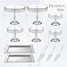 LEIFEOSH 12-Piece Silver Cake Stand Set, Vintage Cake Stand with Crystal Edge and Cupcake Display Tray, Dessert Table Display Set for Wedding, Party, Baby Shower, Anniversary Celebration