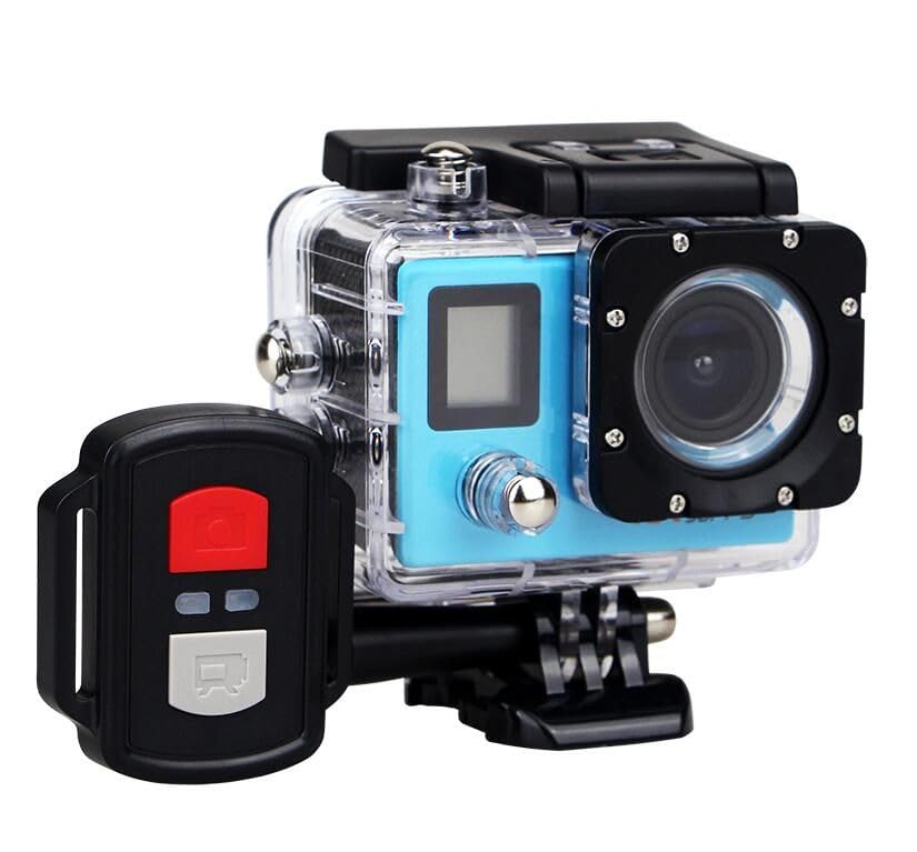 Drumstone H22R 4K Action Camera 12MP Underwater Waterproof Camera 170° Wide Angle WiFi Sports Cam with Remote and Mounting Accessories Kit Diving Riding Electronic Image Stabilization 1080P/60Fps