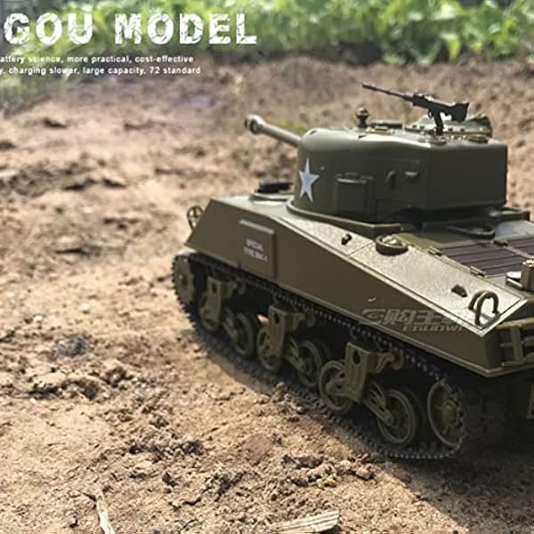 UNOR militär stridsvagn modell byggsats, 1/30 US.S. Sherman strid armé stridsvagn fordon modell leksak gåvor med ljus och ljud för barn och vuxna