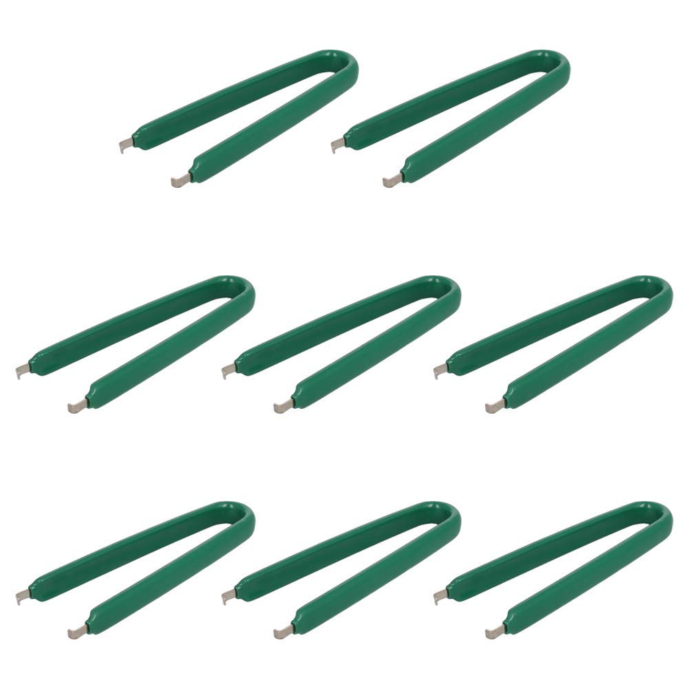 Utoolmart IC Puller Chip Extractor Stainless Steel with Insulated Vinyl Grip Green 8 Pcs