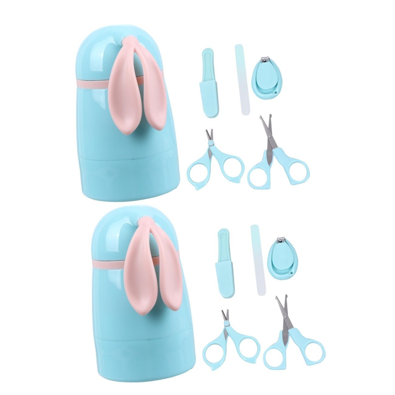 Abaodam 10pezzi Forbicine Per Unghie Da Ragazzo Ragazza Kit Manicure Con Strumenti Di Sicuri e Leggeri Per Ragazzo Ragazza Blu