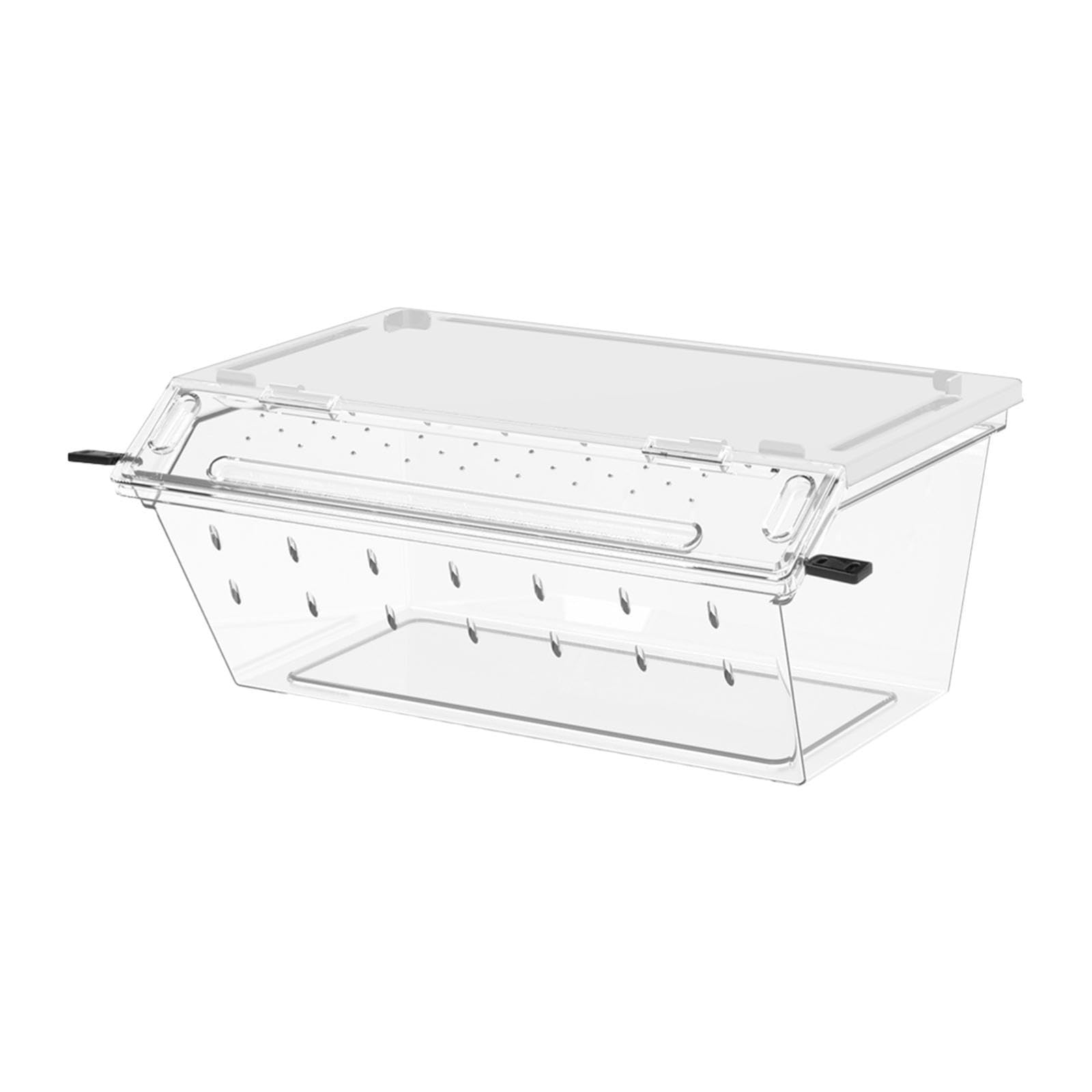 Boîte d'alimentation pour reptiles TR blanche 24,5x16x10,5 cm pour terrarium et transport sûr