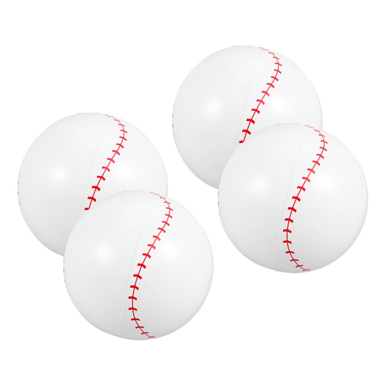Gogogmee 4Pcs Inflatable Baseball Floating Balls for Beach Pool Fun Lightweight Bouncing Balls for Teens for Summer Parties and Family Activities