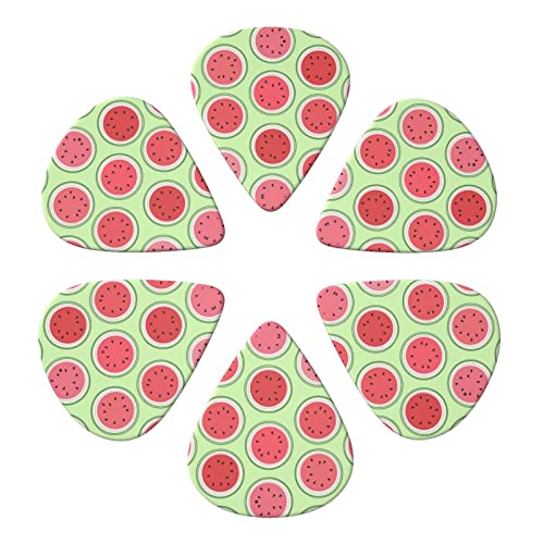Lot de 6 médiators vert pastèque pour guitare acoustique, guitare électrique, basse, ukulélé – fins, moyens et épais - Les Beatles, Paul McCartney, John Lennon, RIngo Starr, George Harrison Lot de 6 médiators vert pastèque pour guitare acoustique, guitare électrique, basse, ukulélé - fins, moyens et épais – Image 5