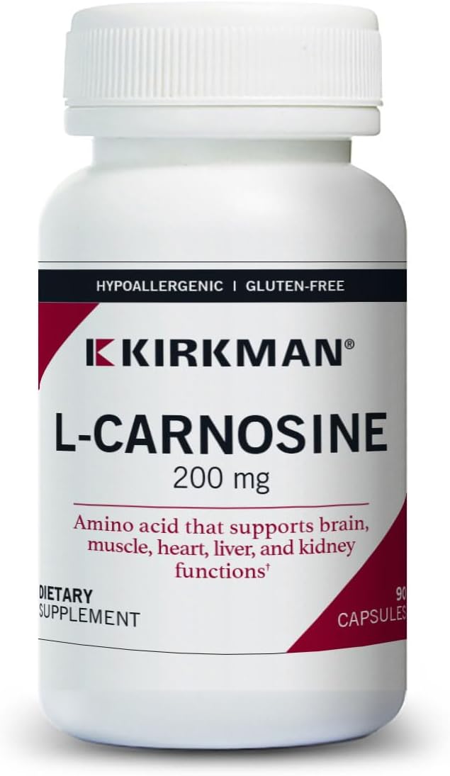 Kirkman L Carnosine 200 Mg Hypoallergenic Vegetarian Capsules