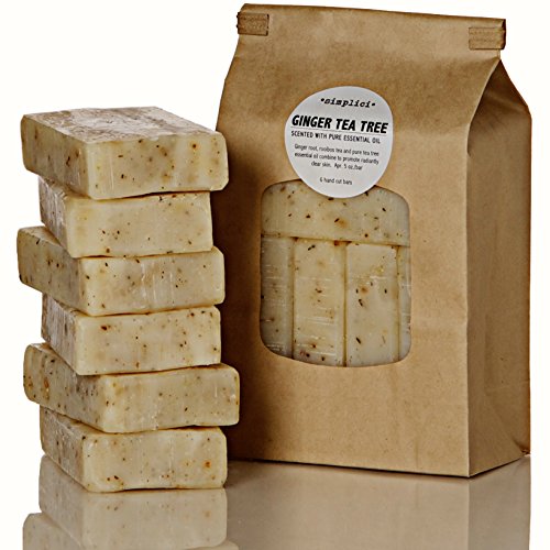 SIMPLICI Ginger Tea Tree bar soap Value Bag (6 Bars)