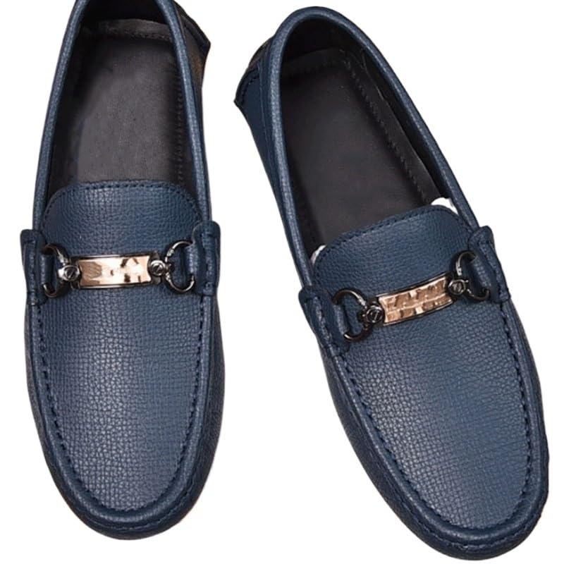 Mens Hands Free Shoes Casual Slip on Loafers Flat Oxfords, Bule,Black Fashion Soft Lightweight Boat Shoes
