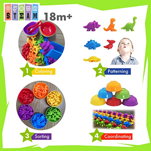 Image of UNIQUE KIDS Counting Educational Learning Toy Set with Sorting Cups - Engaging Sensory Color Classification Training Game for Toddlers Preschoolers Ages 3 Years and Up