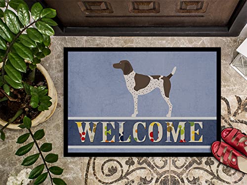 Caroline's Treasures Bb8283Jmat German Shorthaired Pointer Welcome Indoor Or Outdoor Mat 24X36, Blue, 36" L X 24" W, Multicolor #TOP2