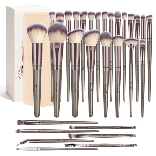 MAANGE 30-teilig Make-up-Pinsel-Set für Grundierung, Puder, Rouge, Concealer, Kontur, professionelles für Augen- und Gesichtskosmetik
