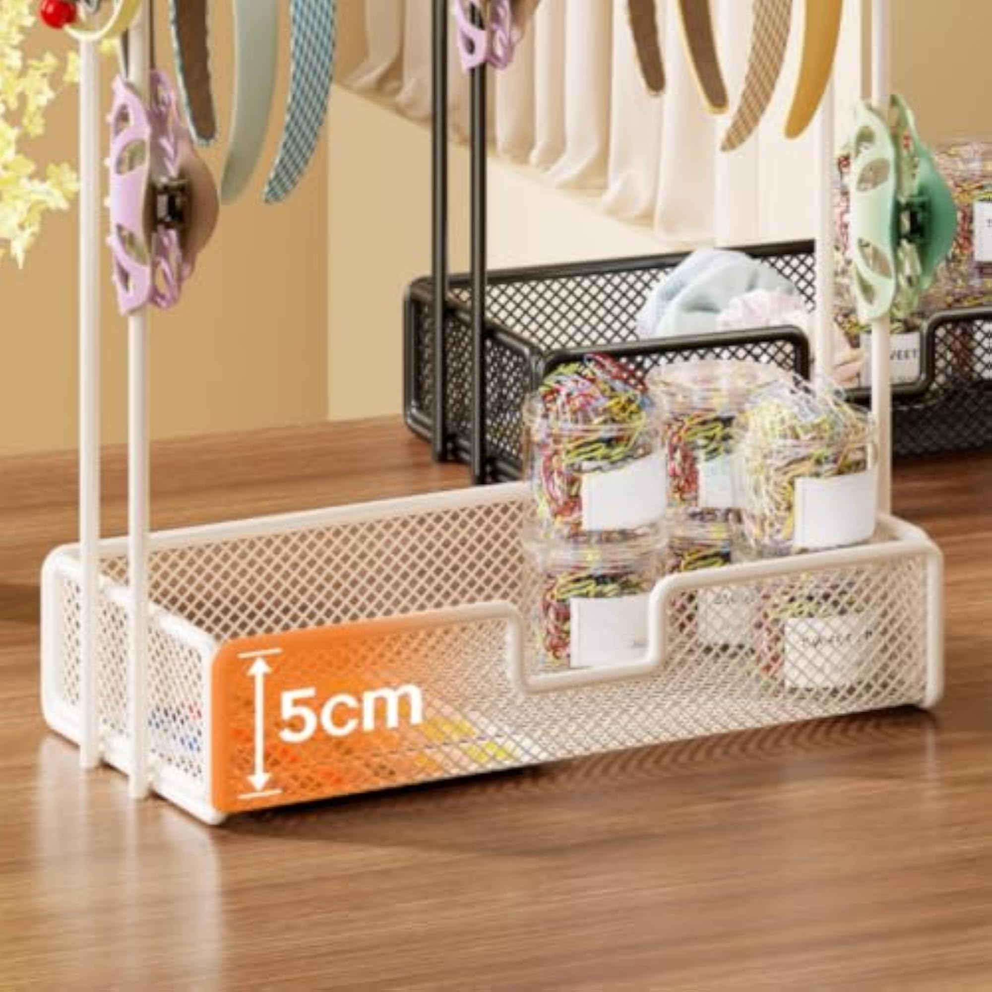Desktop Hair Accessory Organizer Mesh Headband Holder