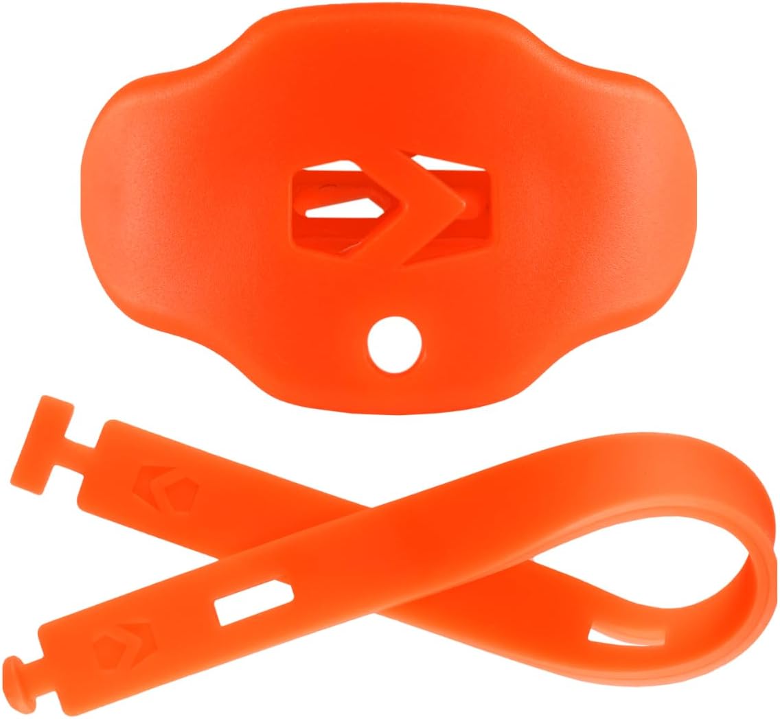 SLEEFS Kids Football Mouth Guard - Kids Mouthguard with Strap - Lip/Teeth Protector Mouthpiece - No Boil, Maximum Air Flow, for All Sports - Orange