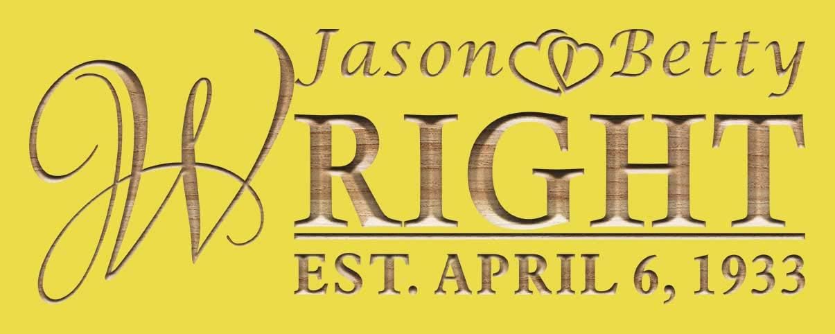 ADVPRO Personalized Family Name Sign Custom Wedding Wall Art Rustic Home Decor Custom Carved Housewarming Wooden Signs 23 x 9.25 st18s62-wpc0012-tm-w