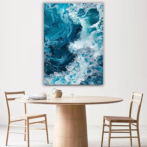 Impression art abstrait couleur pour raviver un mur blanc - 3