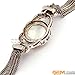 Fashion Jewelry Tassel Bracelet Tibetan Silver Marcasite Round 20mmx7 Inches Natural Shell