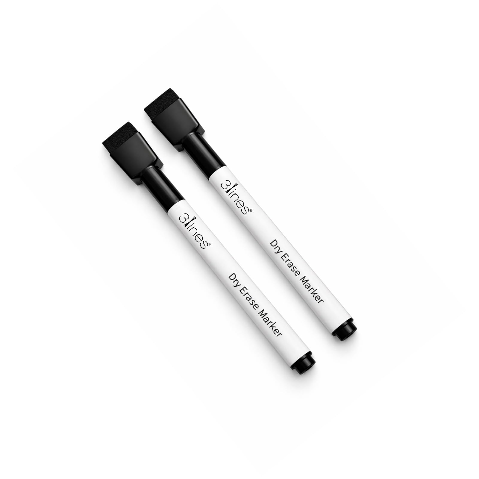 Magnetic Whiteboard Marker Pens with Top Cap Duster | Strong Fridge Magnet Marker | Quick Dry and Wet Cleaning| No Smearing | Black (Set of 2)-image-22