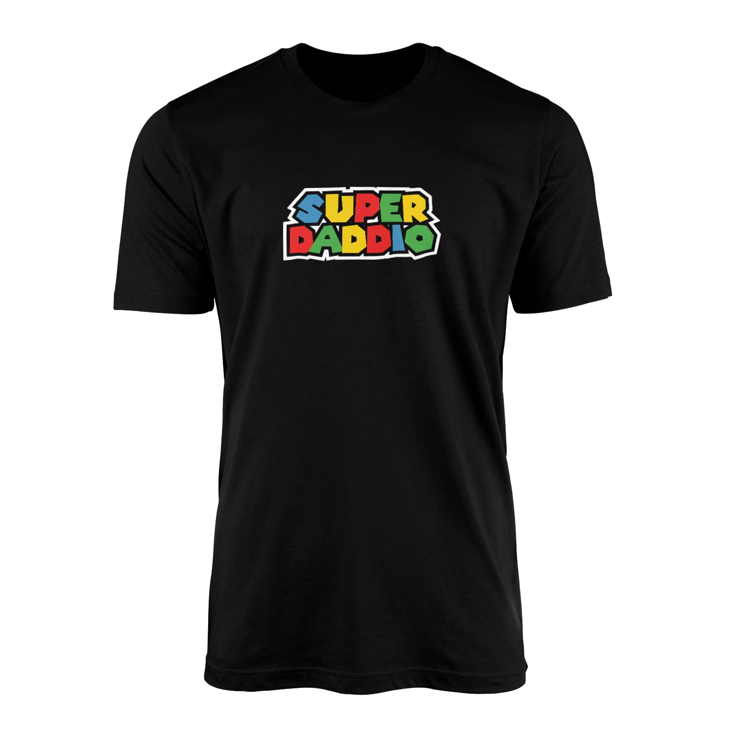 SMARTYPANTSSuper Daddio T-Shirt Top Tee - Birthday Father's Day Dad Daddy Father Classic Retro Video Game Gamer Plumber Mushroom Kart Bomb Mens Fashion Clothing