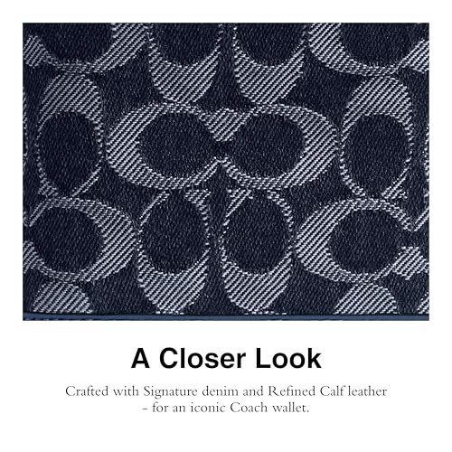 Coach Men's 3 in 1 Wallet in Signature Denim Accessory-Travel, Deep Blue4