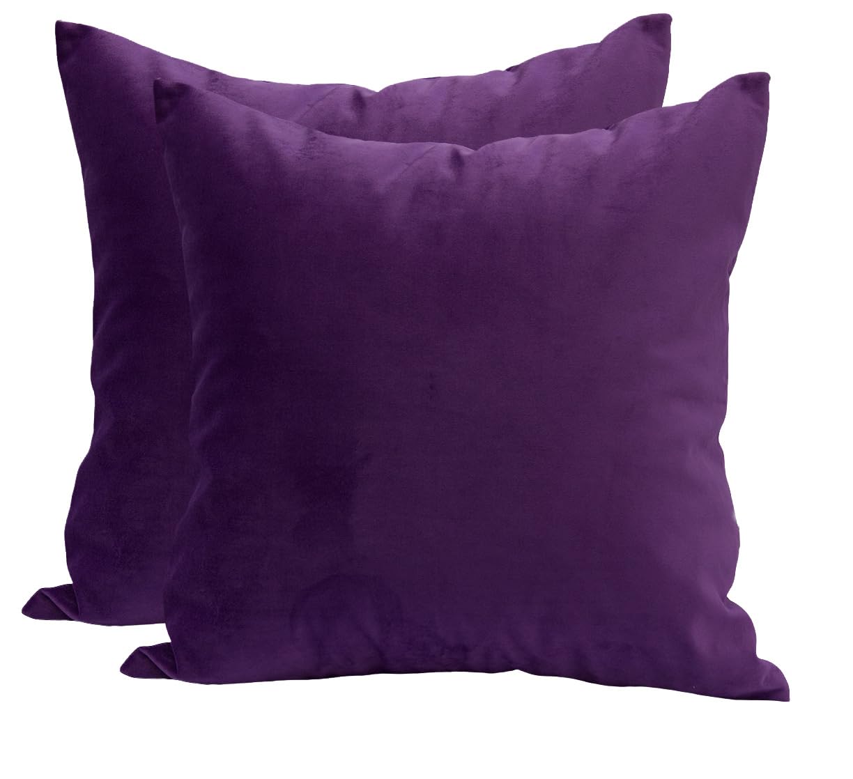 TangDepot 2-Pack Super Soft Velvet Pillow Covers, 20x20 Grass Green — view 8