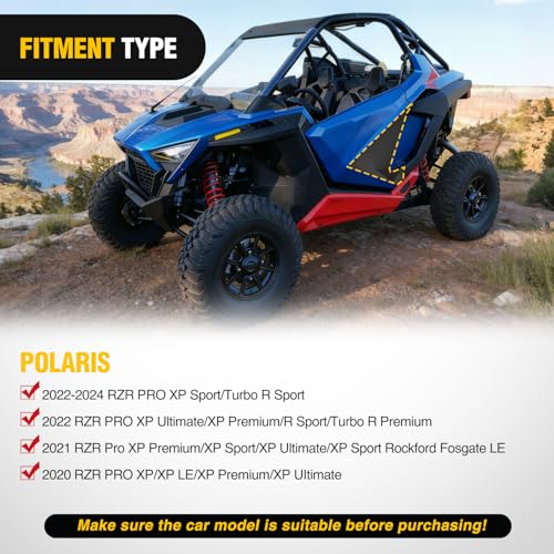 Image of Nilight ATV&UTV Lower Door Closeoff Inserts Panels for Polaris RZR PRO XP /Pro R /Turbo R 2020-2024 Replace #2883765 (2 Door,Front Left & Right)