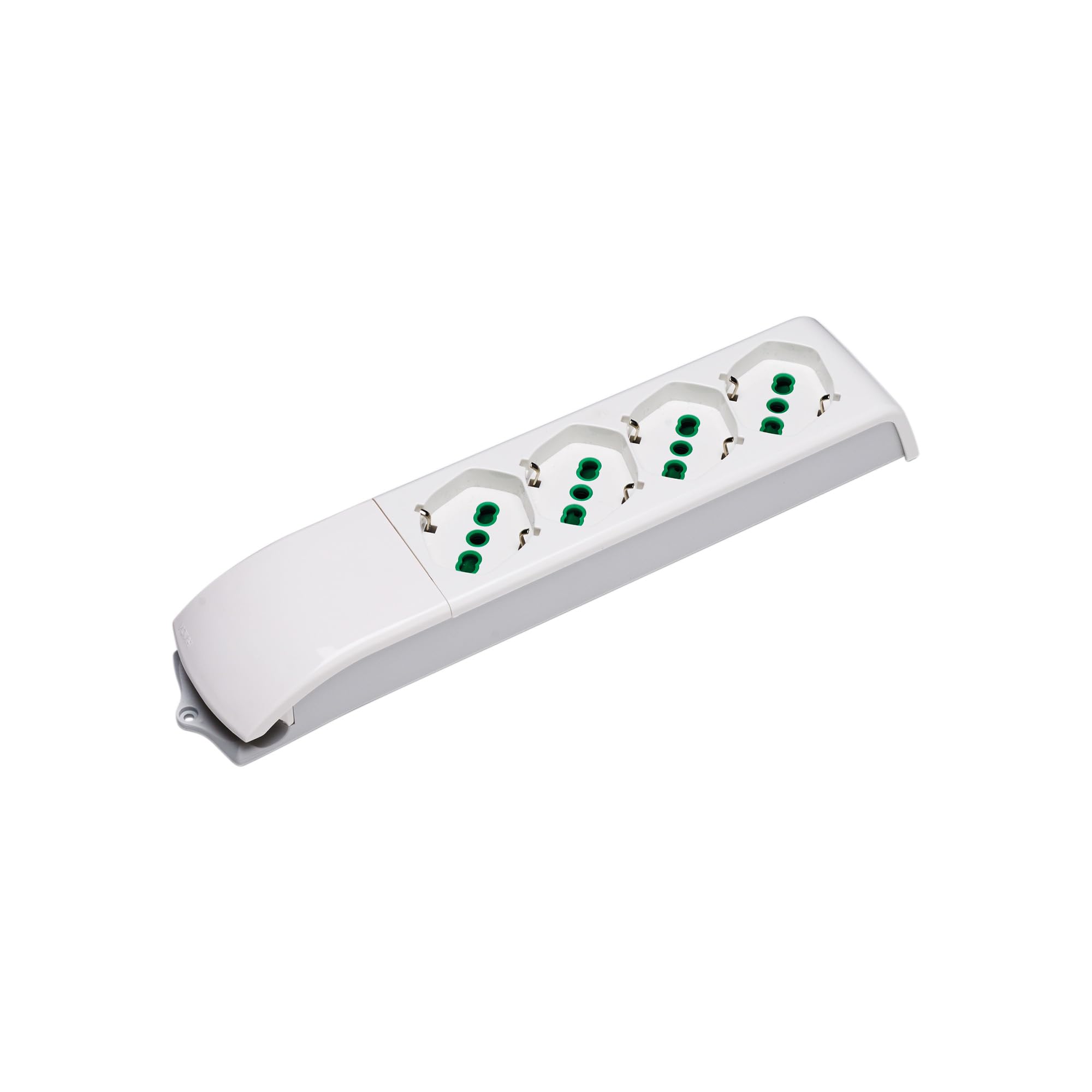 FANTON Multipresa Elettrica 4 Prese Schuko Bipasso Italiano 16A Bianca