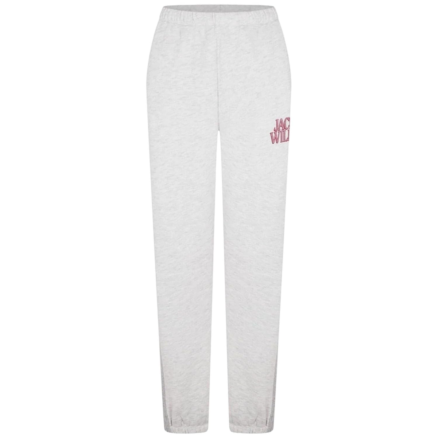 Jack Wills Women's Jw Contrast Logo Closed Hem Fleece Joggers - Light Heather - 14 (L)