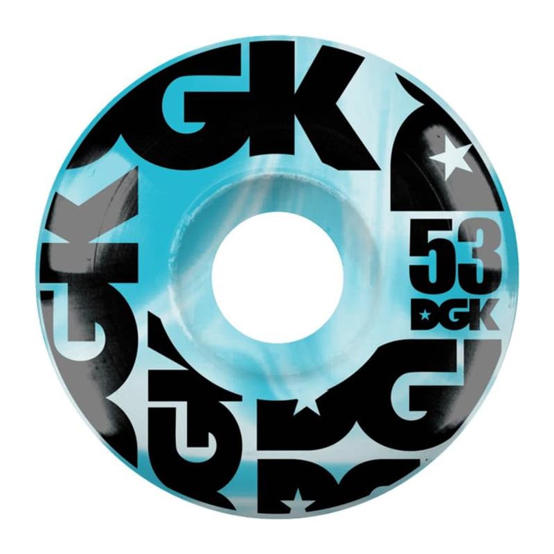 DGK Skateboards Swirl Formula Skate Wheels (x4) Blue 101A 53 mm