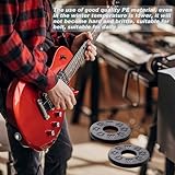 12 Stück Gitarrengurt Schlösser Silikon Gurtschlösser Gummi Gitarren Gurt Blöcke Gitarren Schutz Strap Blocks für Akustikgitarre E-Gitarre Bass Ukulele, 2.5cm (Schwarz)