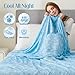 OIGAE Cooling Blanket for Hot Sleepers - Soft & Lightweight Summer Cold Blanket for Night Sweats | Perfect for Bed, Couch, Sofa (Blue, Throw 50
