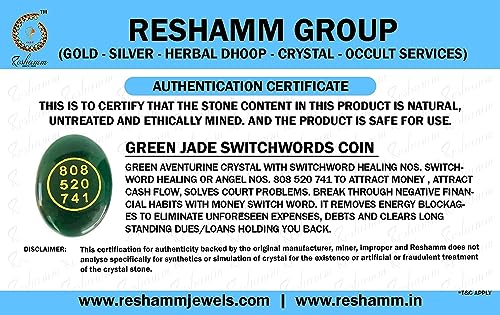 Image of Pre-Energized Natural Green Jade Zibu Coin to Attract Money Cash flow and Wealth Certified. Angle Number & Zibu Symbol of Abundance Cabochon Oval Shape Feng Shui Money Coin Both Side 5 Pcs
