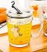 Soleiler Niño Taza Medidora Taza de Leche Vaso Taza de Escala para niños con Paja, 350 ml Taza de Agua de Vidrio para niños Impresión de Dibujos Animados a Prueba de Fugas (Unicornio)