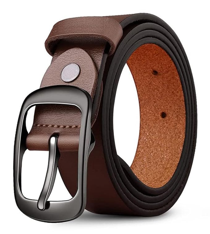 sunshopping Men’s Formal & Causal Artificial Leather Brown Belt (BOB-182)-picture-16