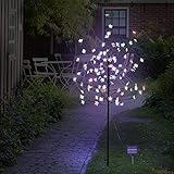 【ÁRBOL BLOSSOM】 La luz del árbol es de 5 pies de alto, más un cable de 2 metros de largo, un total de 104 luces LED, ilumina tu fiesta, jardín, patio.