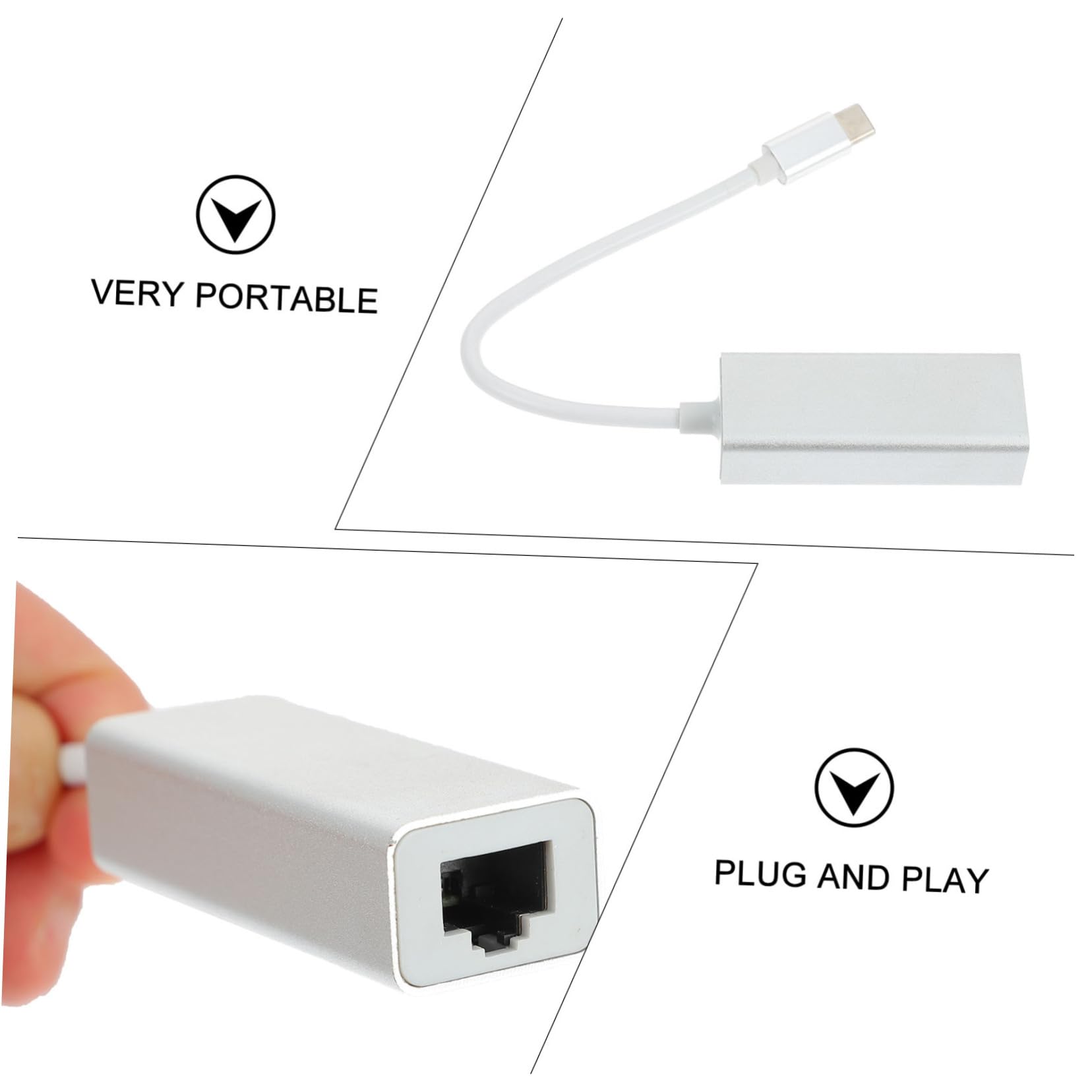 Homoyoyo High Speed 100mbps Ethernet Adapter c 2.0 to Laptop Accessory Compatible Game Console