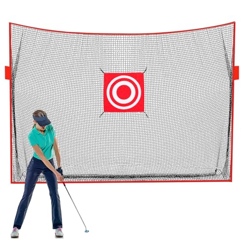 Foilswirl 10 ft x 7 ft Replacement Golf Net Practice Hitting Net for Indoor or Outdoor Garage Training for Backyard Driving Real Golf Balls (Bow Type Frame Not Included)