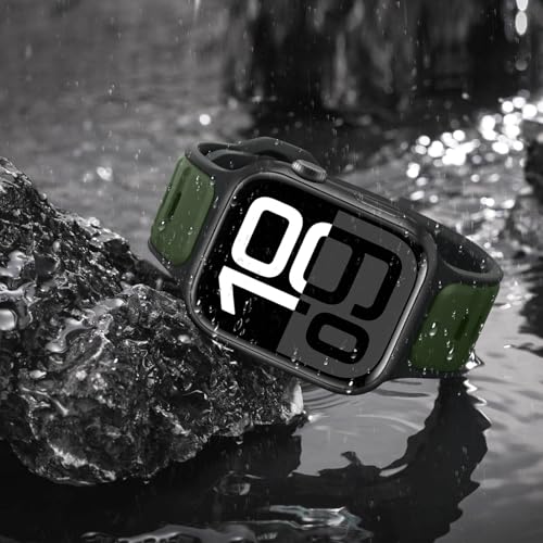 Anlinser Bands Compatible with Apple Watch Band for Women Men 42mm 41mm 40mm 38mm, Soft Sport Loop Waterproof Strap for iWatch Series 11/10/9/8/7/6/5/4-1 SE, Army Green - image 8