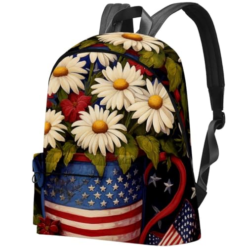 Sac à dos grand volume 17.3x13.7x5.5 pouces imprimé fleuri