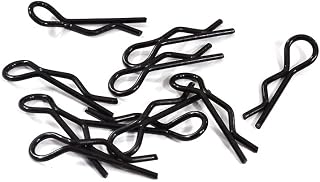 Integy RC Model C31148BLACK Bent-Up Body Clips (10) for 1/10 RC Cars & Trucks (LxW=25x7mm)
