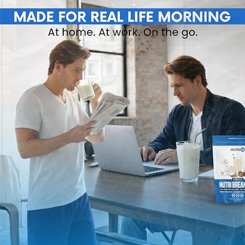 Image of Nutri11 NutriBreakfast by Nutrillermo /Keto Protein Collagen Powder with MCT Oil /MCT Oil Powder with Collagen /Keto Collagen Peptides Powder with Grass-Fed Bovine Collagen Type I & III (15.9, Vanilla)