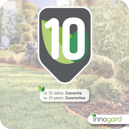 innogard 6012-002 – Rasenkantenband – aus Corten-Stahl – Höhe 20 cm, Rost-Garten-Deko – Beet-Begrenzung mit 15 m Länge