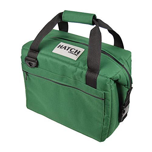 Hatch Coolers Canvas Soft Cooler with High-Density Insulation, Made in USA, 12-Can, Forest Green