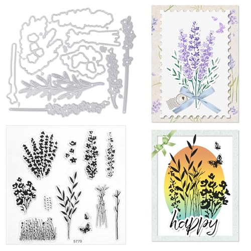 2 Piezas Troquel Sellos Scrapbooking Troqueles Scrapbooking Juego de Troqueles de Flores y Plantas Troquele de Moldes de Corte de Metal para Scrapbooking Hacer Tarjetas de Papel DIY Decoración